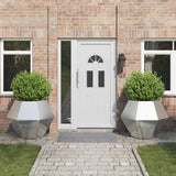 Fioriera 2 pcs Argento 100 x 100 x 80 cm Acciaio inossidabile