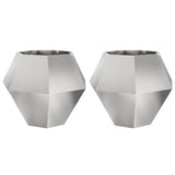 Fioriera 2 pcs Argento 100 x 100 x 80 cm Acciaio inossidabile