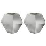 Fioriera 2 pcs Argento 100 x 100 x 80 cm Acciaio zincato
