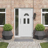 Fioriera 2 pcs Nero 75 x 75 x 60 cm Acciaio