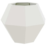 Fioriera 2 pcs Bianco 75 x 75 x 60 cm Acciaio