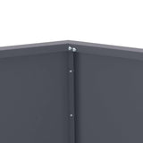 Fioriera Antracite 75 x 75 x 60 cm Acciaio