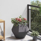 Fioriera 2 pcs Nero 50 x 50 x 40 cm Acciaio