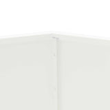 Fioriera 2 pcs Bianco 50 x 50 x 40 cm Acciaio