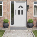 Fioriera 2 pcs Antracite 50 x 50 x 40 cm Acciaio