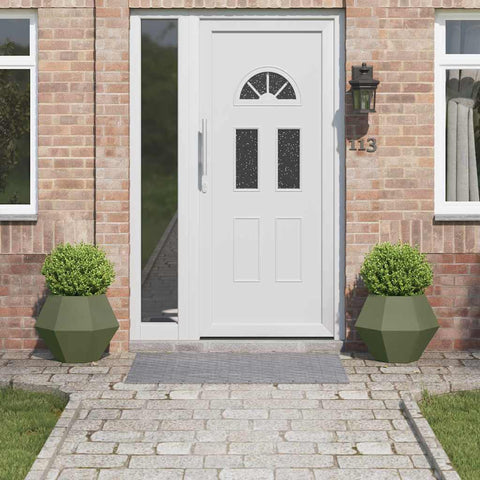 Fioriera 2 pcs Verde oliva 50 x 50 x 40 cm Acciaio