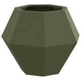 Fioriera 2 pcs Verde oliva 50 x 50 x 40 cm Acciaio