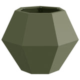 Fioriera 2 pcs Verde oliva 50 x 50 x 40 cm Acciaio