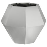 Fioriera 2 pcs Argento 50 x 50 x 40 cm Acciaio zincato