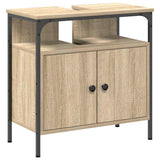 Set di mobili per il bagno con lo scaffale 4 pcs Rovere Sonoma