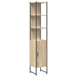Set di mobili per il bagno con lo scaffale 4 pcs Rovere Sonoma