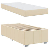 Struttura del letto con materasso Crema 90 x 190 cm Tessuto