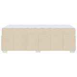 Struttura del letto con materasso Crema 90 x 190 cm Tessuto