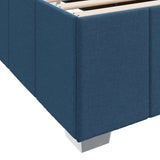 Struttura del letto con materasso Blu 120 x 190 cm Tessuto