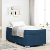 Struttura del letto con materasso Blu 120 x 190 cm Tessuto