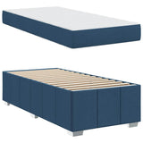 Struttura del letto con materasso Blu 120 x 190 cm Tessuto
