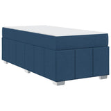 Struttura del letto con materasso Blu 120 x 190 cm Tessuto