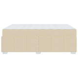Struttura del letto con materasso Crema 140 x 200 cm Tessuto