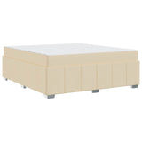 Struttura del letto con materasso Crema 180 x 200 cm Tessuto