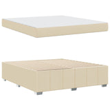 Struttura del letto con materasso Crema 180 x 200 cm Tessuto