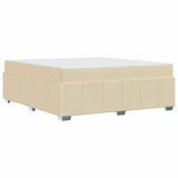 Struttura del letto con materasso Crema 180 x 200 cm Tessuto