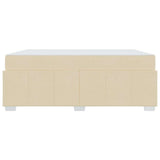 Struttura del letto con materasso Crema 180 x 200 cm Tessuto