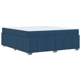 Struttura del letto con materasso Blu 180 x 200 cm Tessuto
