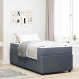 Struttura del letto Grigio scuro 80 x 200 cm Tessuto