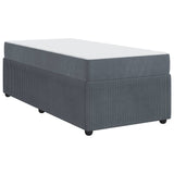 Struttura del letto Grigio scuro 80 x 200 cm Tessuto