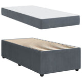 Struttura del letto Grigio scuro 80 x 200 cm Tessuto