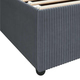 Struttura del letto Grigio scuro 100 x 200 cm Tessuto