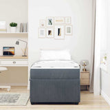 Struttura del letto Grigio scuro 100 x 200 cm Tessuto