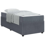 Struttura del letto Grigio scuro 100 x 200 cm Tessuto