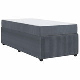 Struttura del letto Grigio scuro 100 x 200 cm Tessuto
