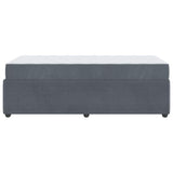 Struttura del letto Grigio scuro 100 x 200 cm Tessuto