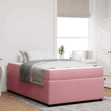 Struttura del letto con materasso Rosa 120 x 190 cm Tessuto