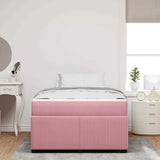 Struttura del letto con materasso Rosa 120 x 190 cm Tessuto