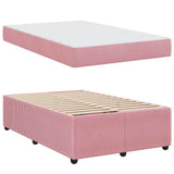 Struttura del letto con materasso Rosa 120 x 190 cm Tessuto