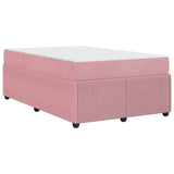Struttura del letto con materasso Rosa 120 x 190 cm Tessuto