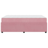 Struttura del letto con materasso Rosa 120 x 190 cm Tessuto