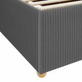 Struttura del letto Grigio scuro 120 x 200 cm Tessuto