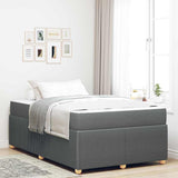 Struttura del letto Grigio scuro 120 x 200 cm Tessuto