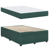Struttura del letto Verde Scuro 120 x 200 cm Tessuto