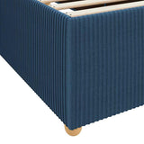Struttura del letto con materasso Blu 140 x 200 cm Tessuto