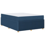 Struttura del letto con materasso Blu 140 x 200 cm Tessuto