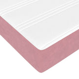 Struttura del letto con materasso Rosa 140 x 200 cm Tessuto
