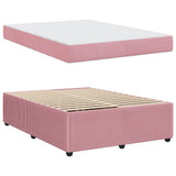 Struttura del letto con materasso Rosa 140 x 200 cm Tessuto