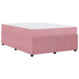 Struttura del letto con materasso Rosa 140 x 200 cm Tessuto