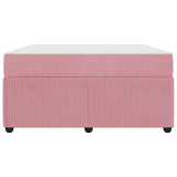 Struttura del letto con materasso Rosa 140 x 200 cm Tessuto
