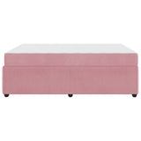 Struttura del letto con materasso Rosa 140 x 200 cm Tessuto